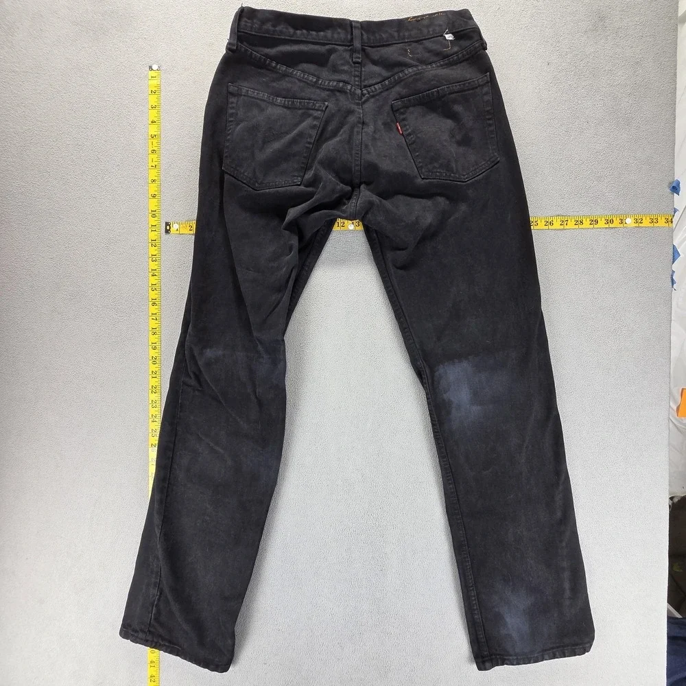 Vintage‎ Levis 501 Jeans Mens Black Straight Button Fly Made in USA Fits 30x32